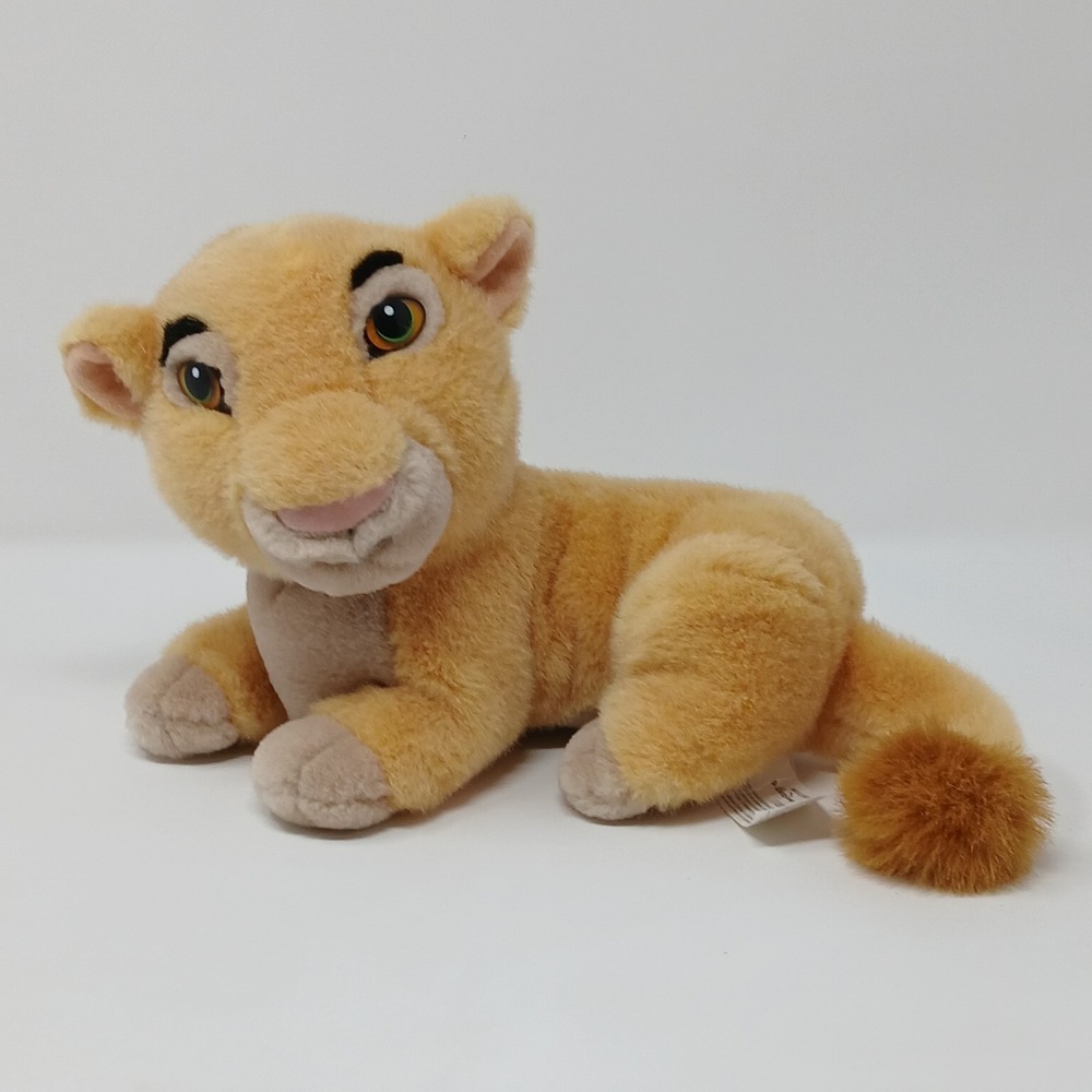 Vintage Disney World Parks Nala Baby Cub Plush Lion King Laying Down 9"
